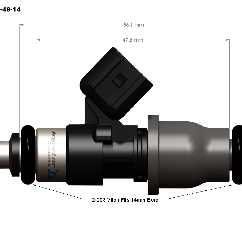 Injector Dynamics 1300cc XDS HighZ Fuel Injectors (x4) for Evo X TMZ